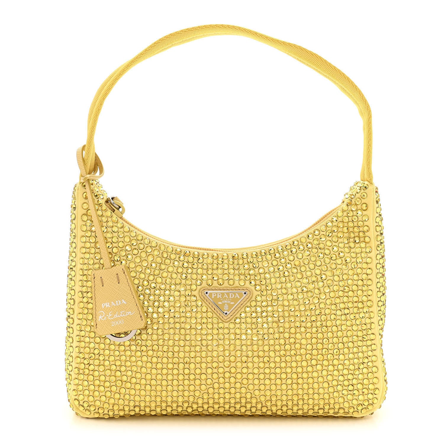 Prada Satin Crystal Mini Re-Edition 2000 Bag Ananas 1 of 12