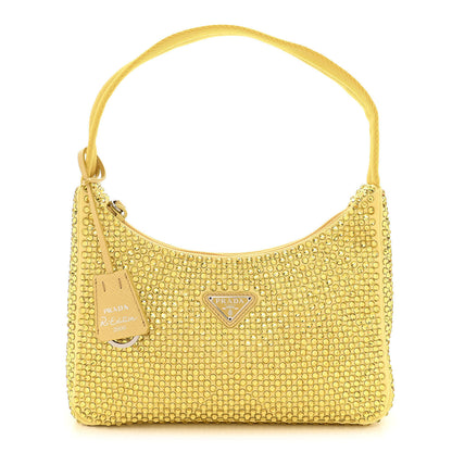 Prada Satin Crystal Mini Re-Edition 2000 Bag Ananas 1 of 12