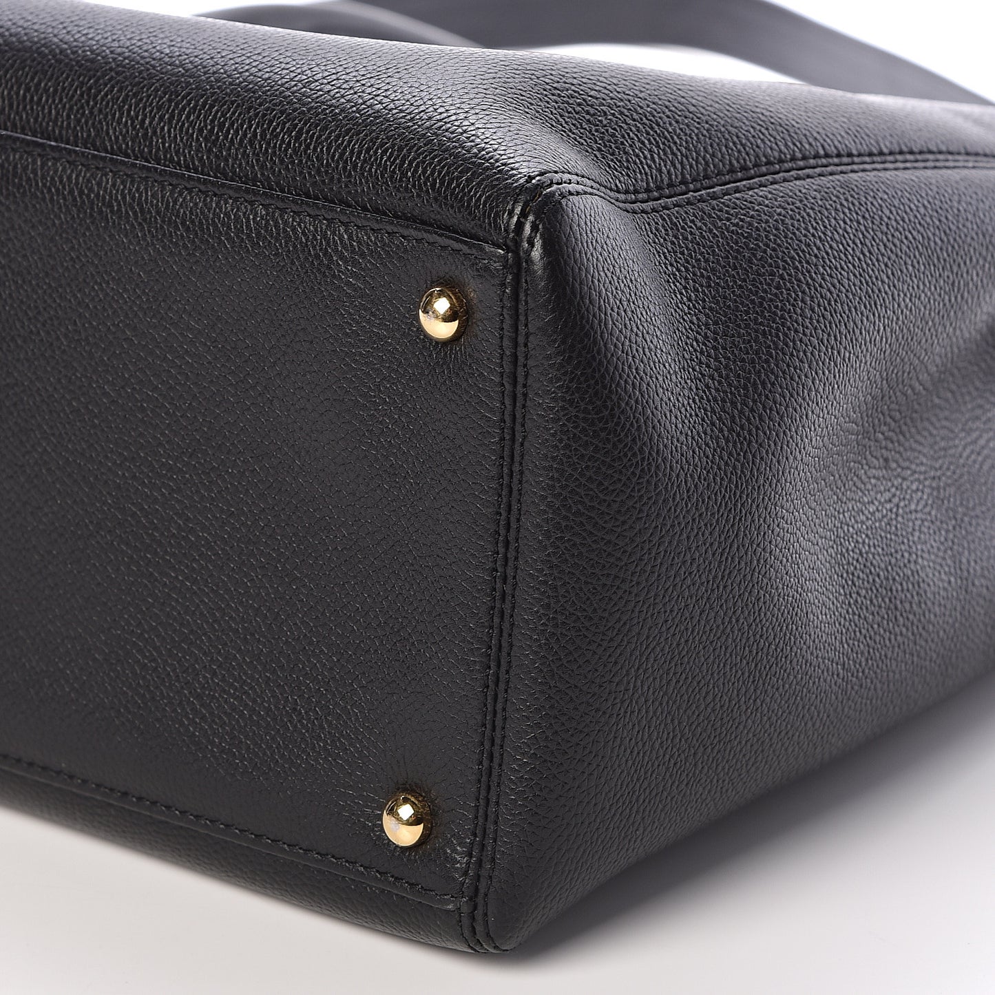 Calfskin Cerf Executive Shopper Tote Black