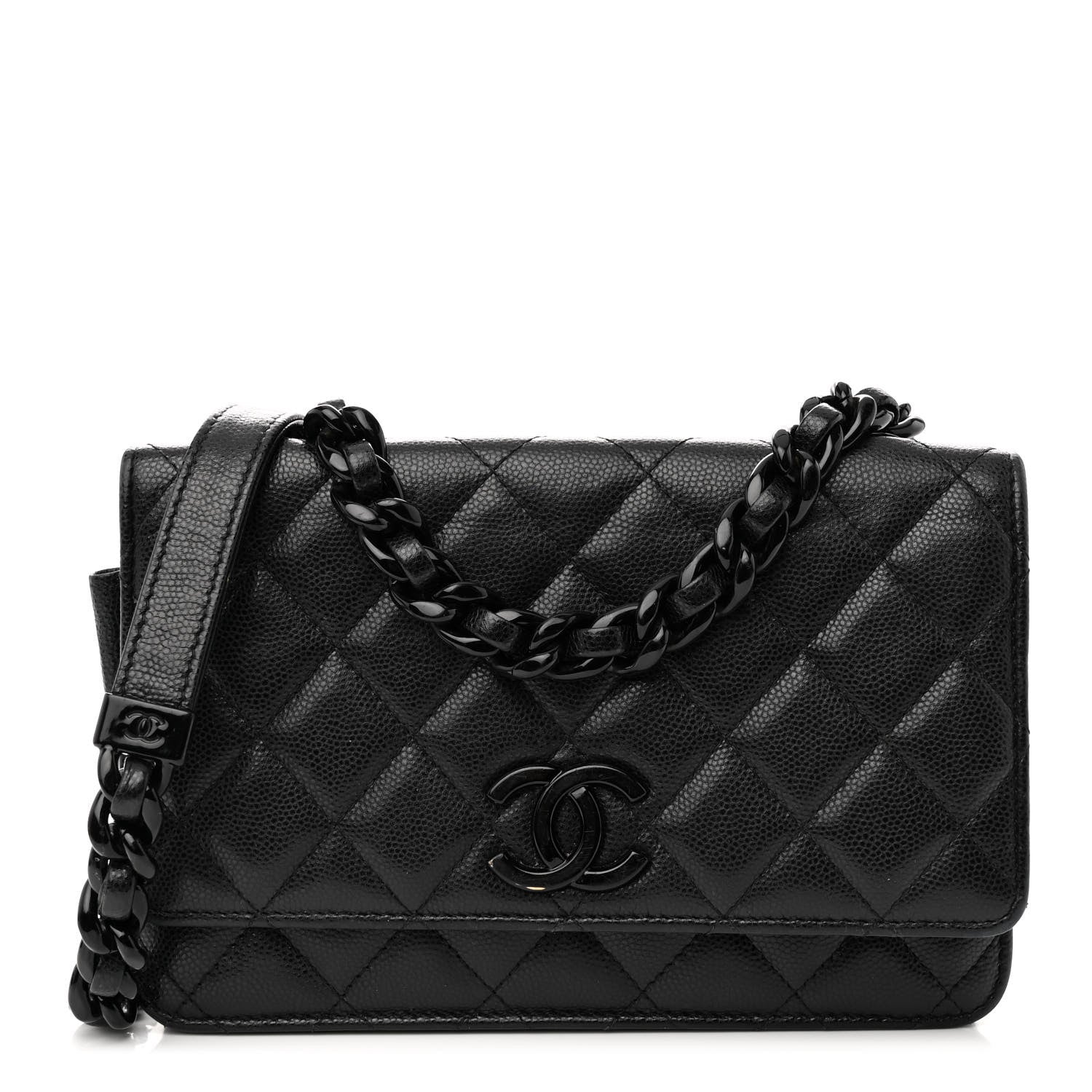 Chanel Caviar Quilted My Everything Wallet On Chain WOC Black 1 of 11