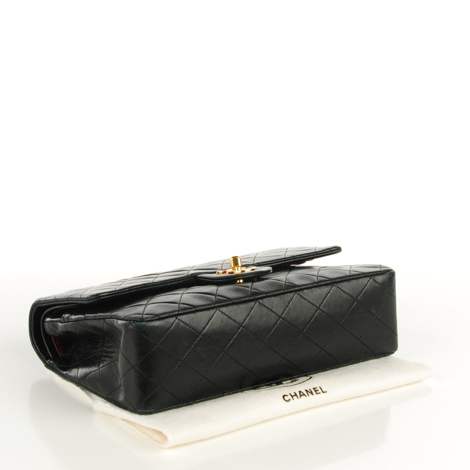 Chanel Lambskin Quilted Medium Double Flap Black 4 of 8