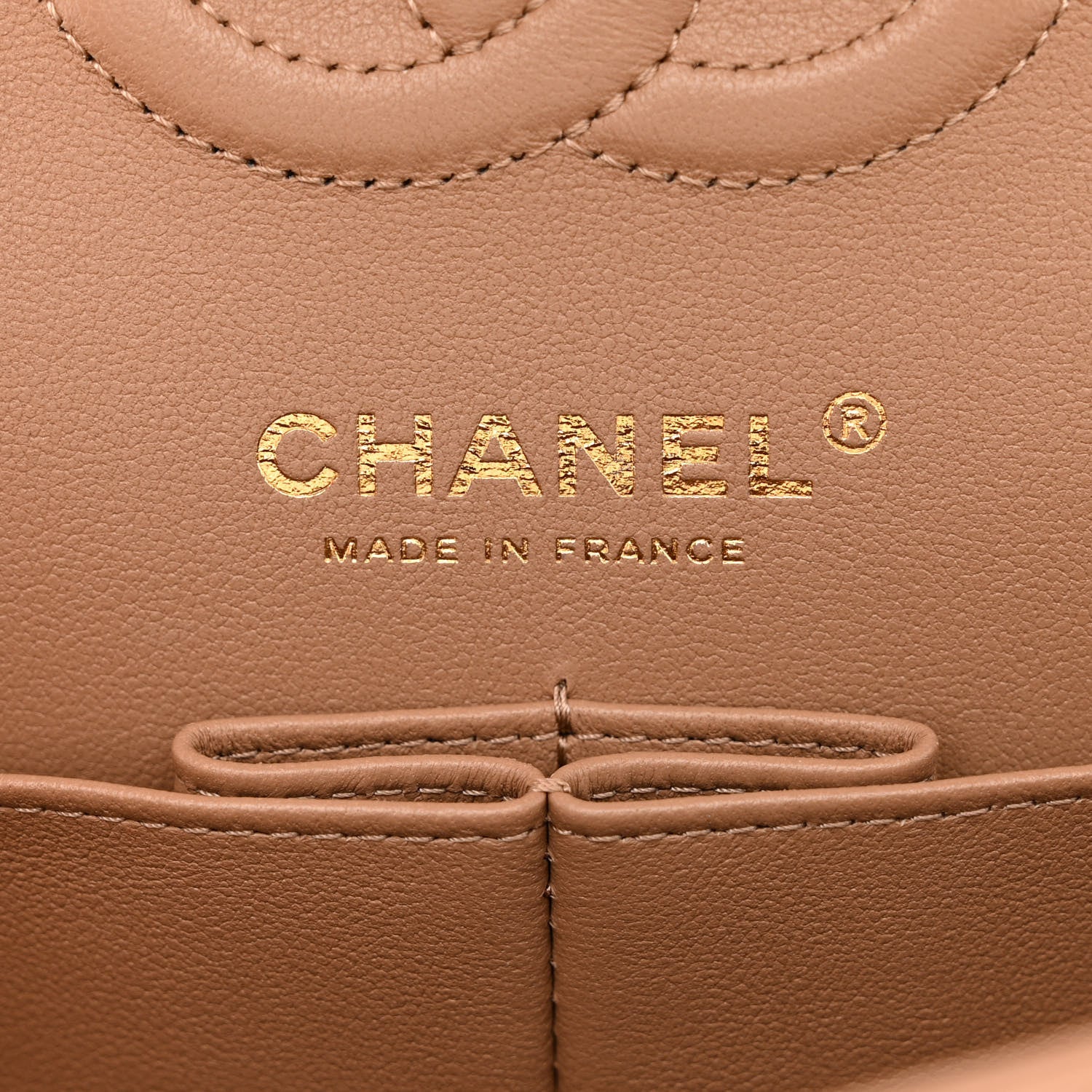 Chanel Caviar Quilted Small Double Flap Dark Beige 6 of 13