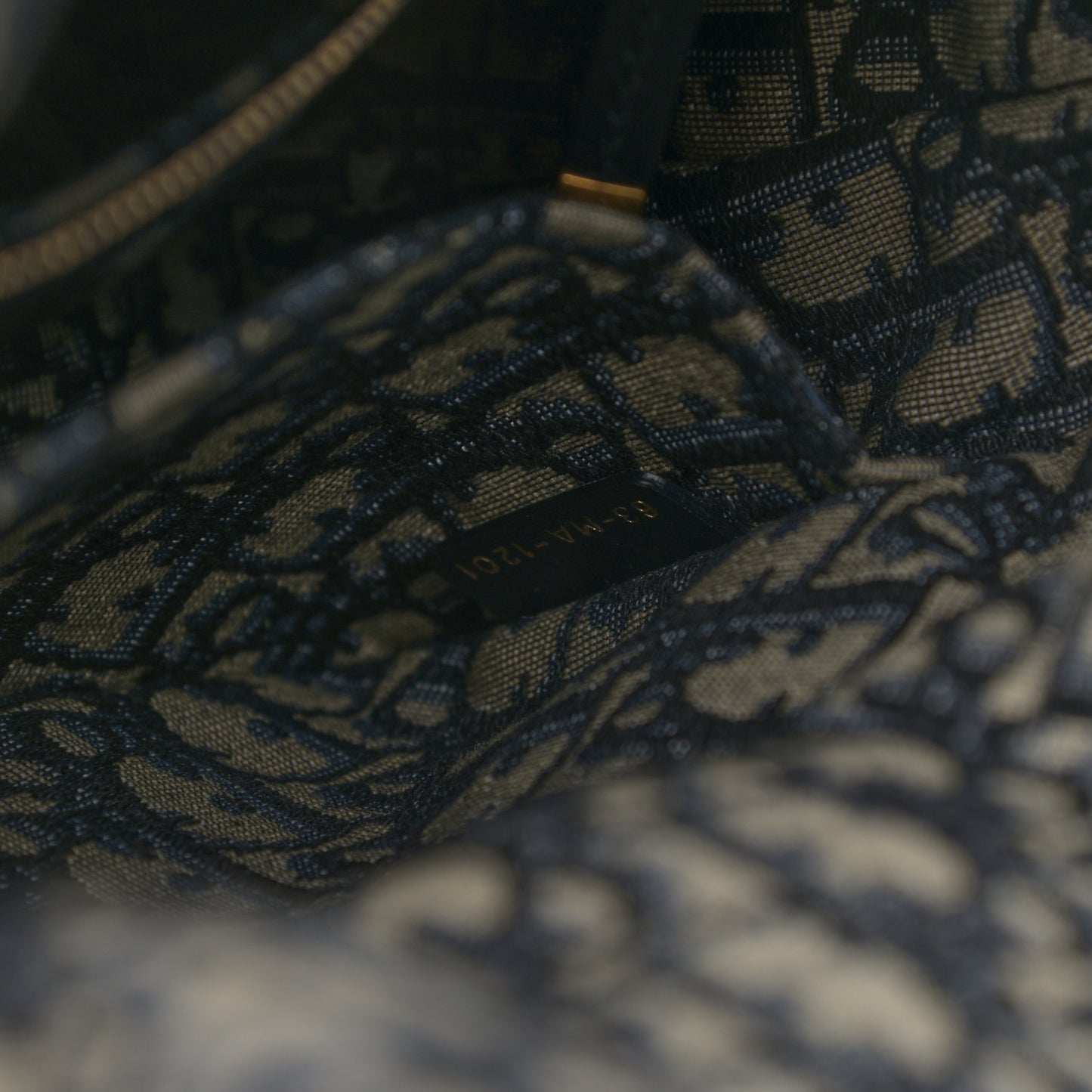 Wicker Oblique Medium Lady Dior Bag Blue