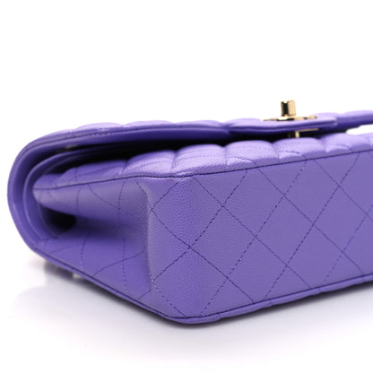 Chanel Caviar Quilted Small Double Flap Purple 9 of 10
