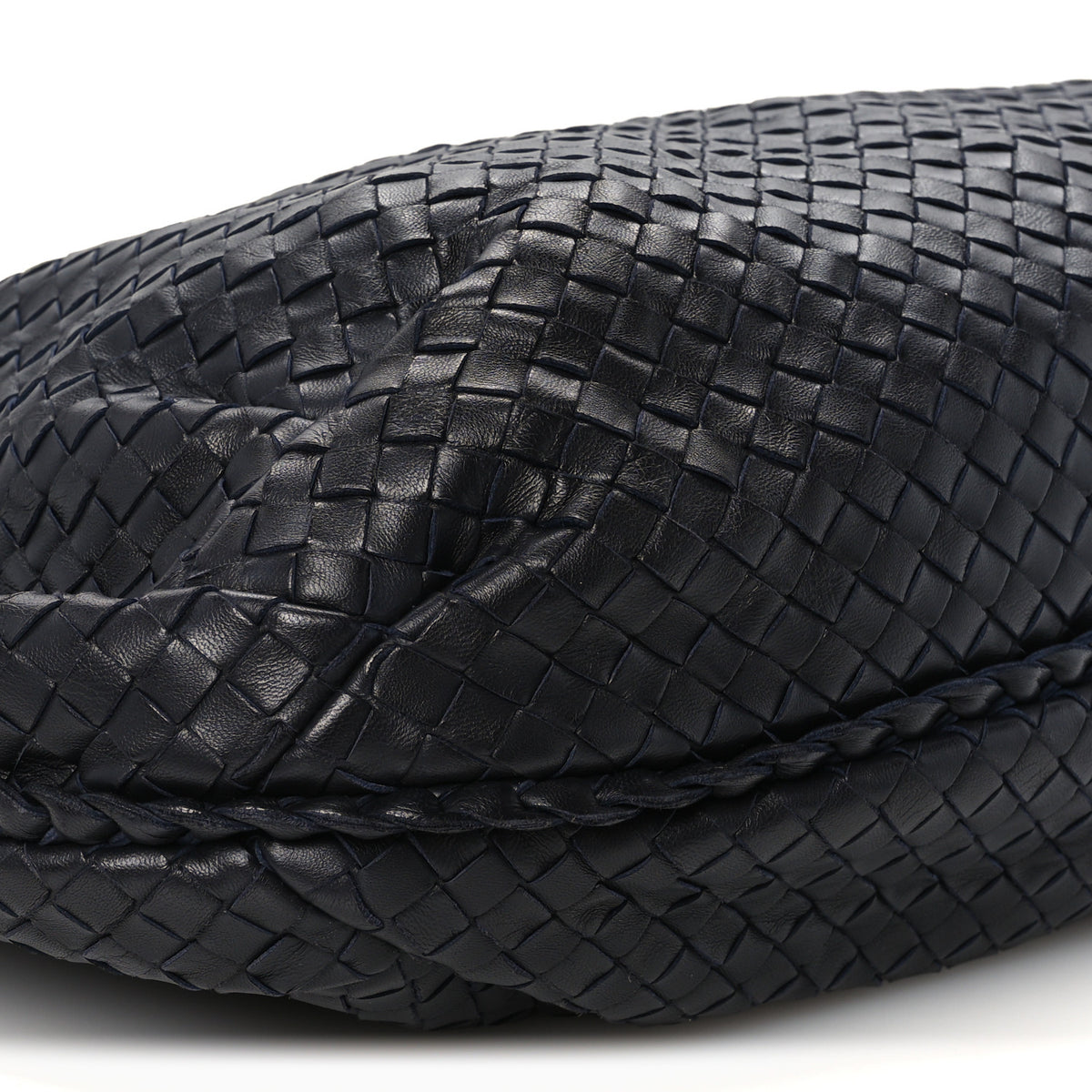 Nappa Intrecciato Large Belly Veneta Hobo Black