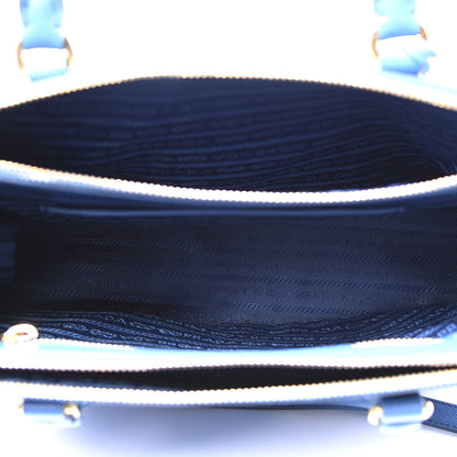 Prada Saffiano Small Galleria Double Zip Tote Cobalto 4 of 11