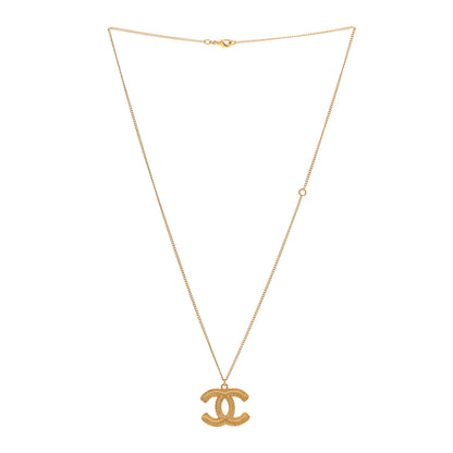 Chanel Metal CC Necklace Matte Gold 3 of 6