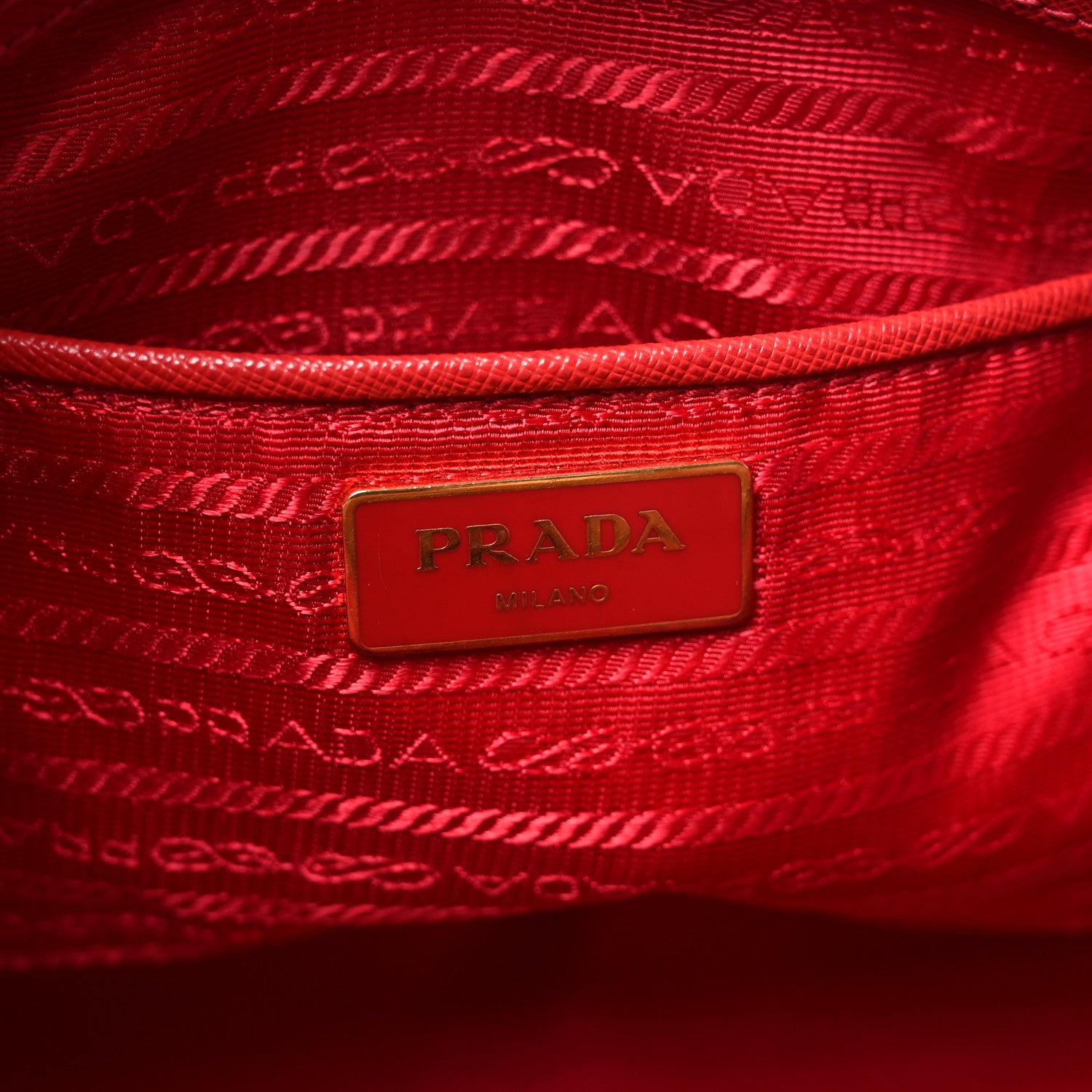 Prada Saffiano Lux Large Tote Fuoco 6 of 9