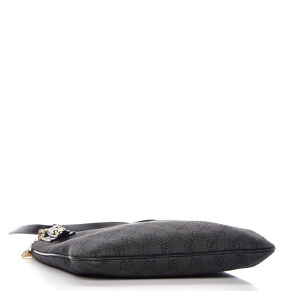 Gucci Monogram Flat Messenger Bag Black 4 of 9