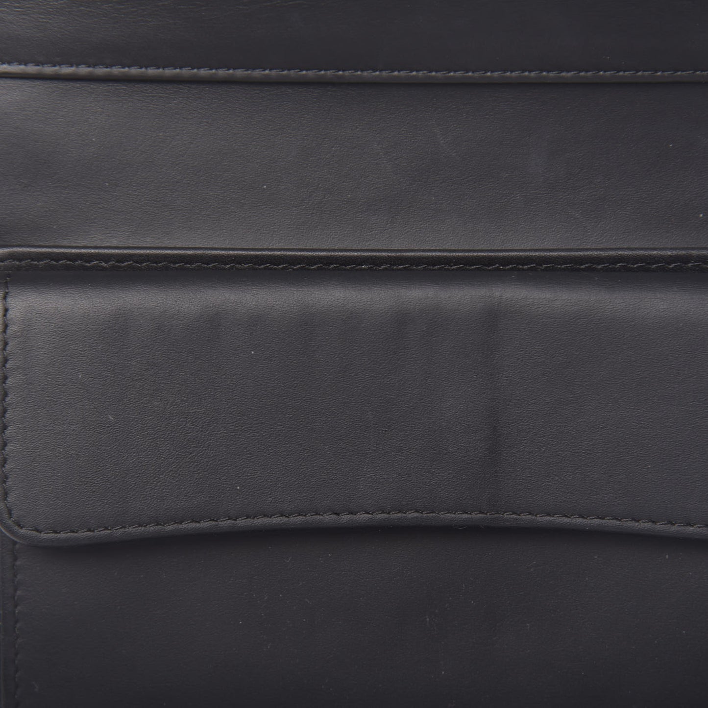 Patent Quilted Large Flap Wallet Black