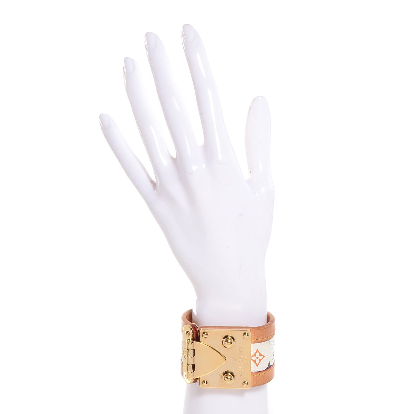 Monogram Multicolor S Lock Bracelet White Small