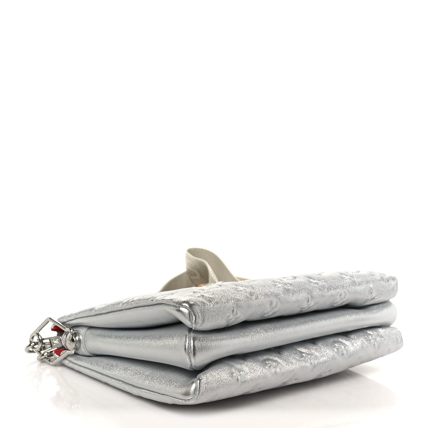 Louis Vuitton Metallic Lambskin Embossed Monogram Coussin PM  Silver 4 of 11