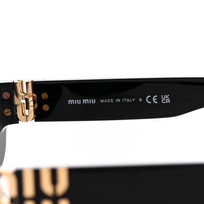 Miu Miu Acetate Oval Sunglasses SMU 06Z Black 5 of 7