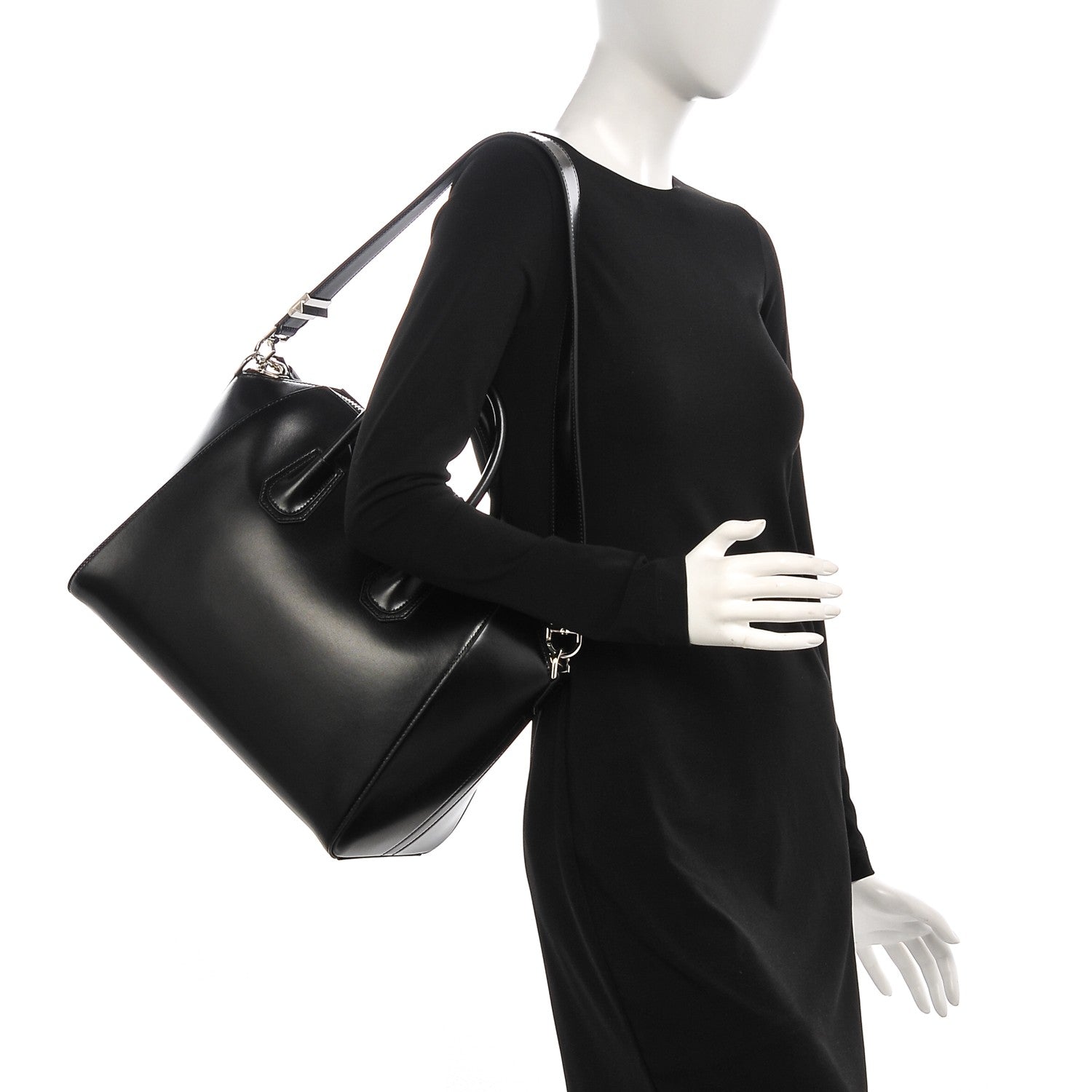 Givenchy Shiny Lord Calfskin Medium Antigona Black 2 of 6