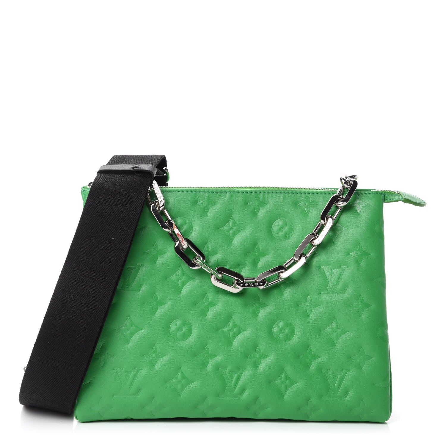 Louis Vuitton Lambskin Embossed Monogram Coussin PM LV Motion Green 1 of 9