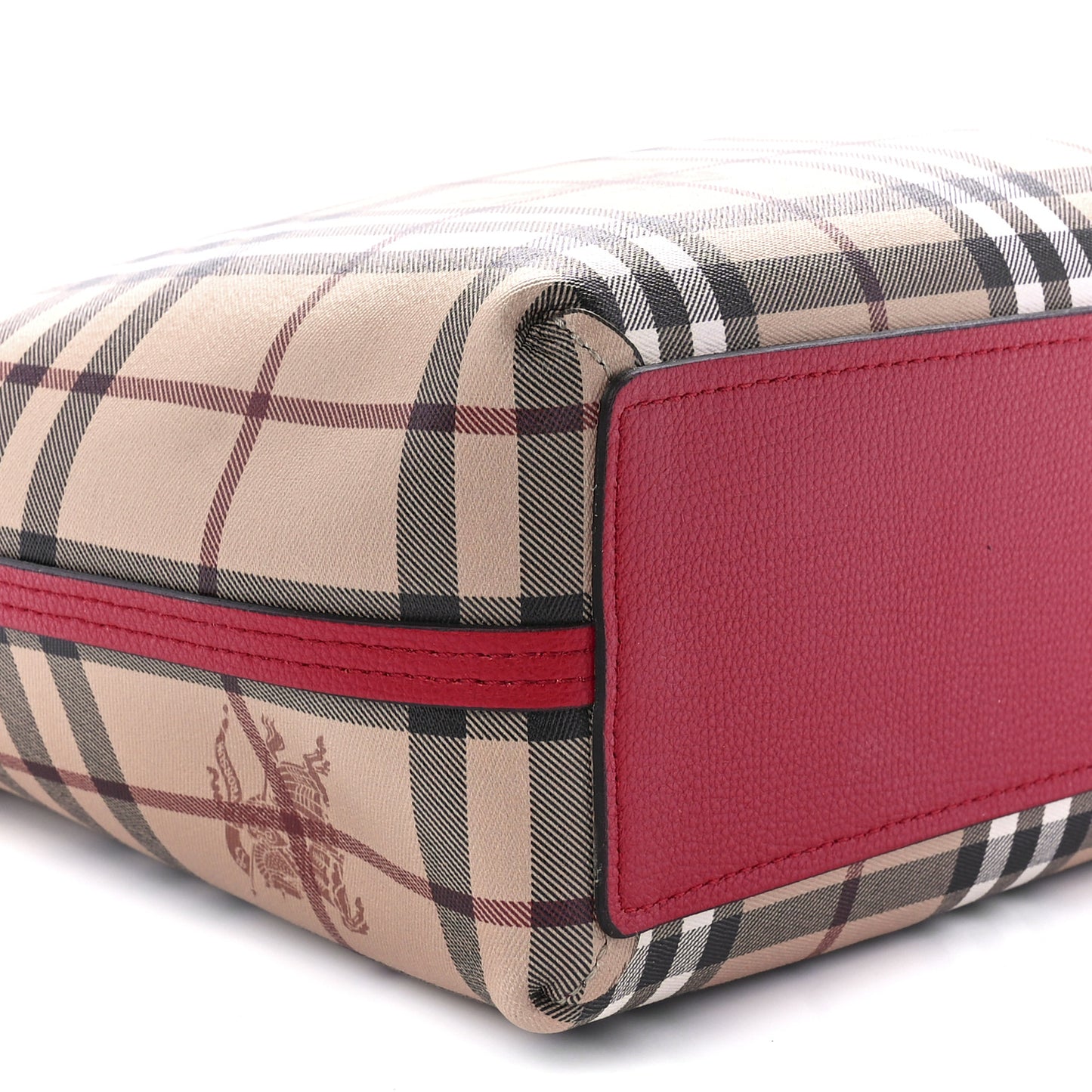 Haymarket Check Small Reversible Tote Poppy Red