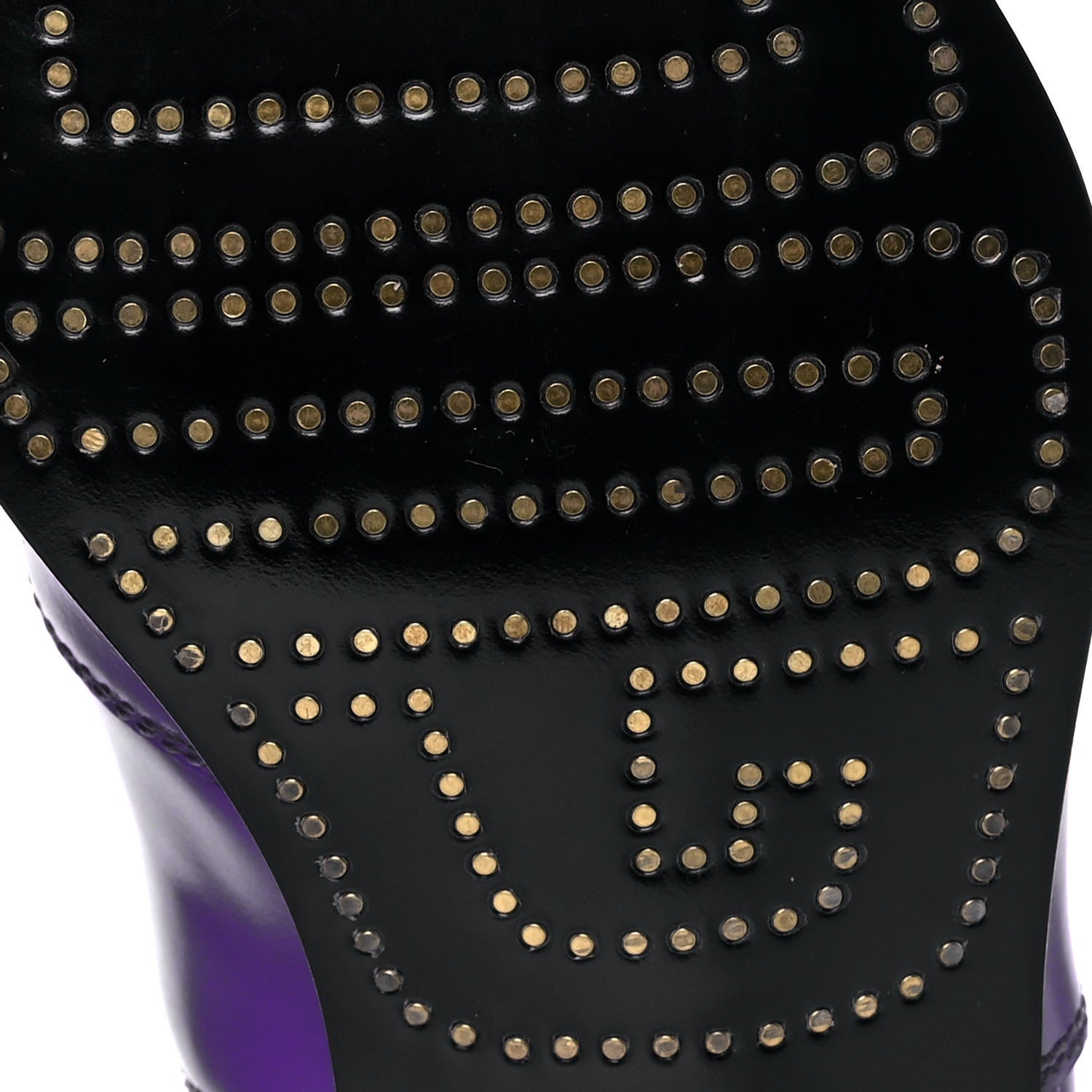 Gucci Cordovan Lux Ankle Boots 37 Shine Purple Black 7 of 11