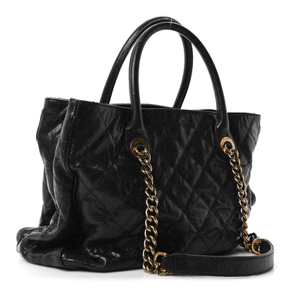Chanel Glazed Caviar Quilted Small Shiva Tote Tote Black 3 of 10