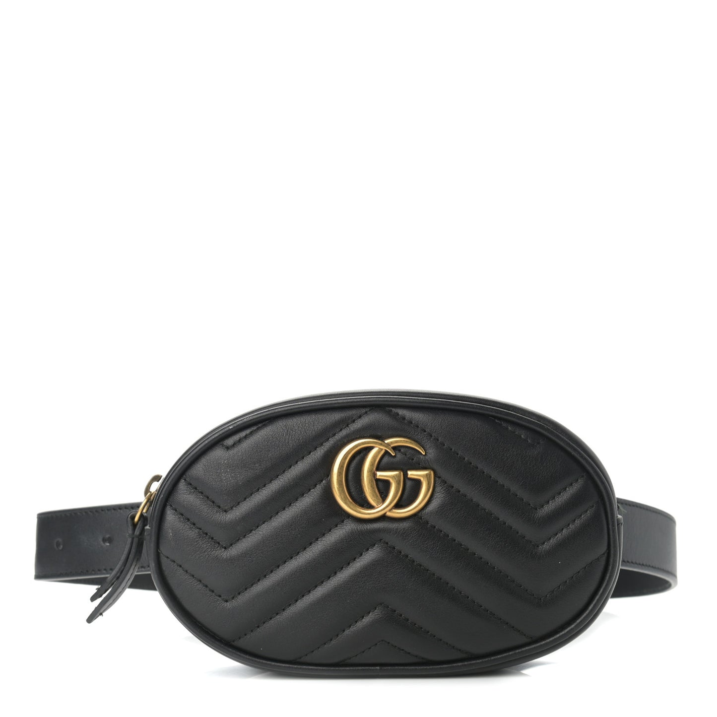 Calfskin Matelasse GG Marmont Belt Bag 75 30 Black