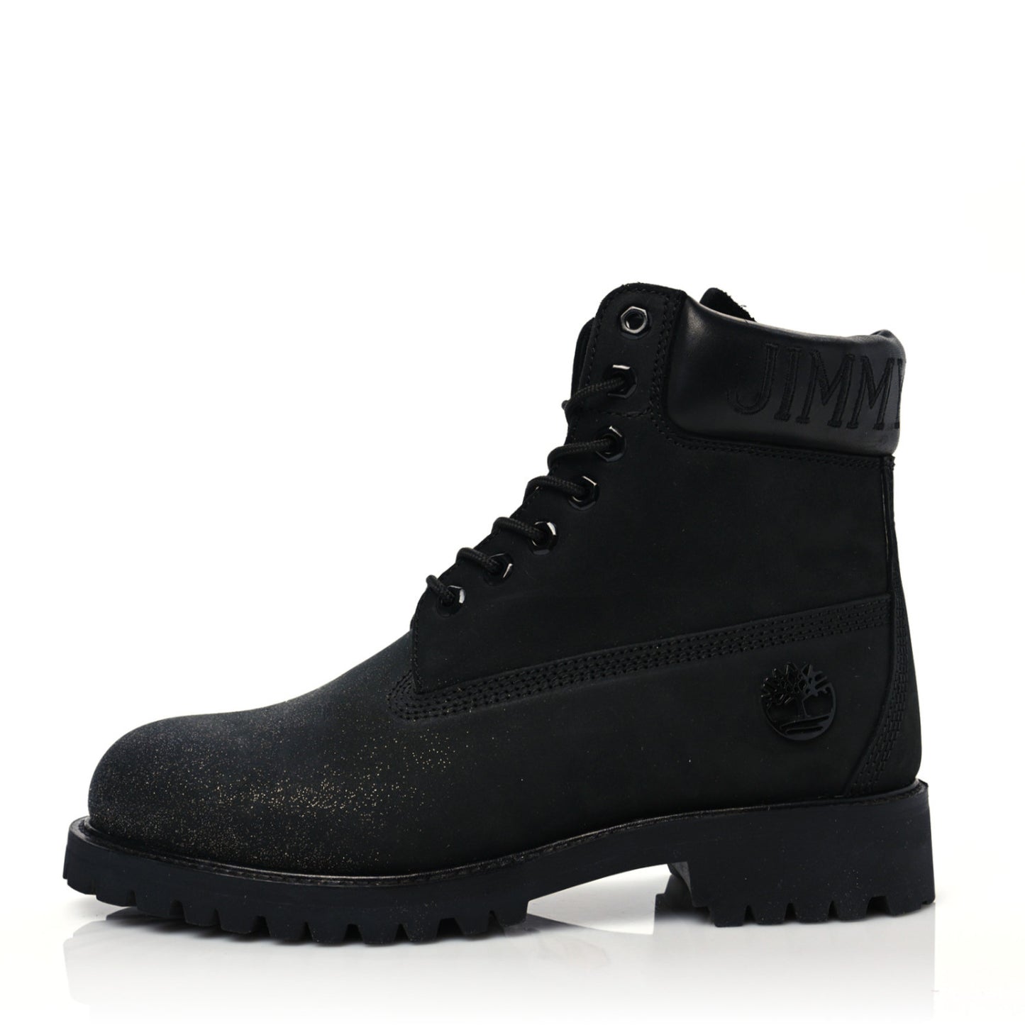 X TIMBERLAND Nubuck Glitter Ankle Boots 7 Black Gunmetal