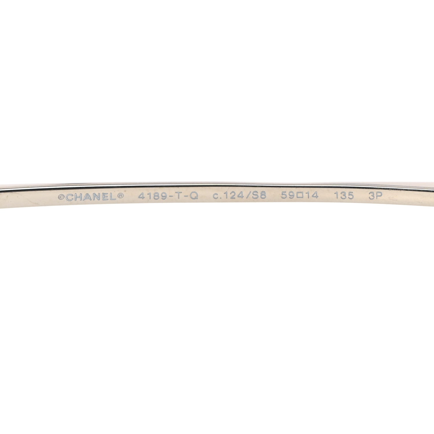 Chanel Aviator CC Sunglasses 4189-T-Q Silver Black 5 of 9