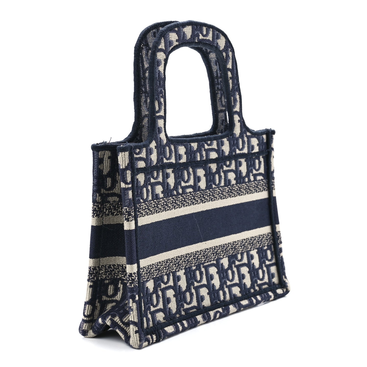 Christian Dior Oblique Mini Book Tote Blue Multicolor 3 of 10