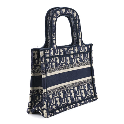Christian Dior Oblique Mini Book Tote Blue Multicolor 3 of 10