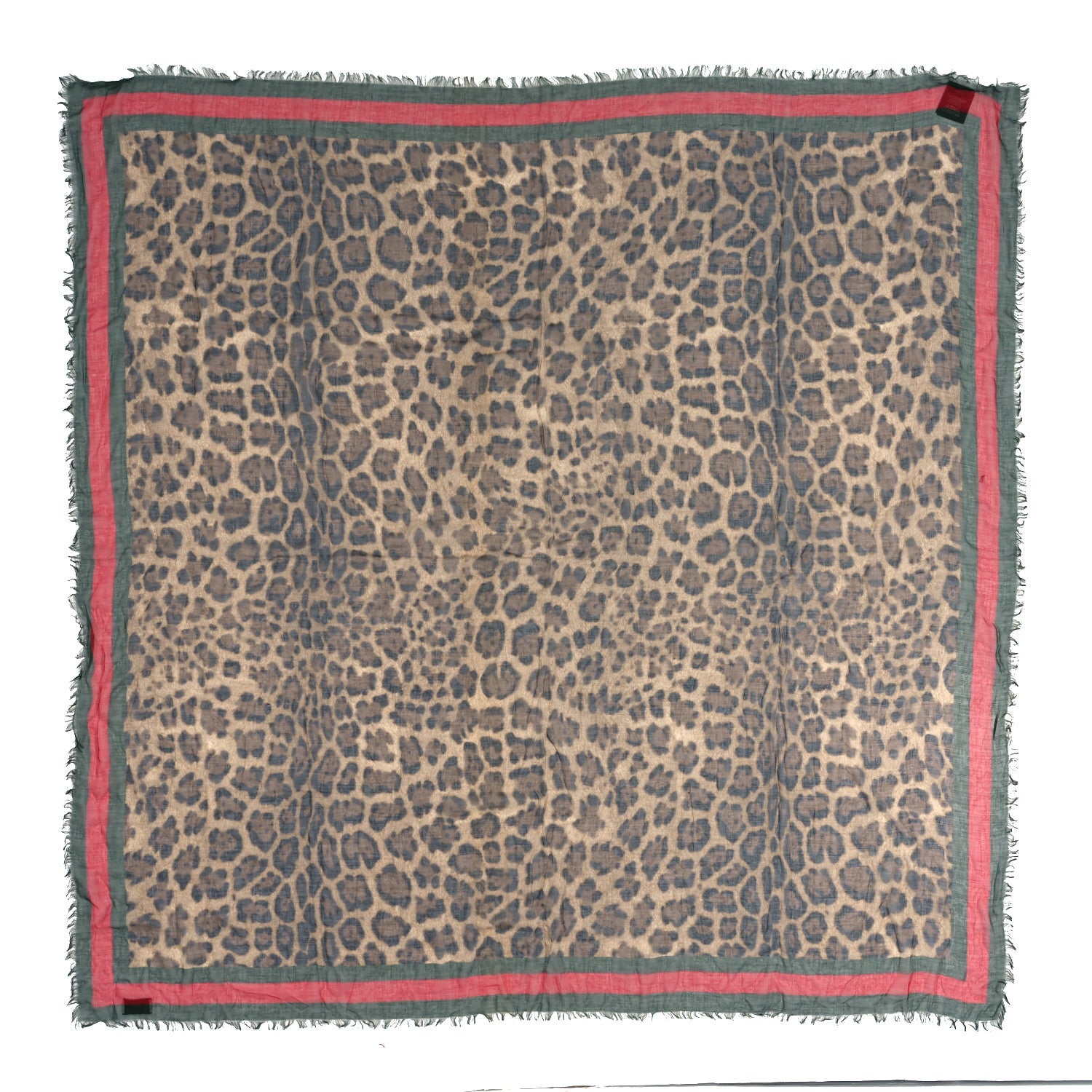 Gucci Modal Silk Leopard Web Print Scarf 1 of 3