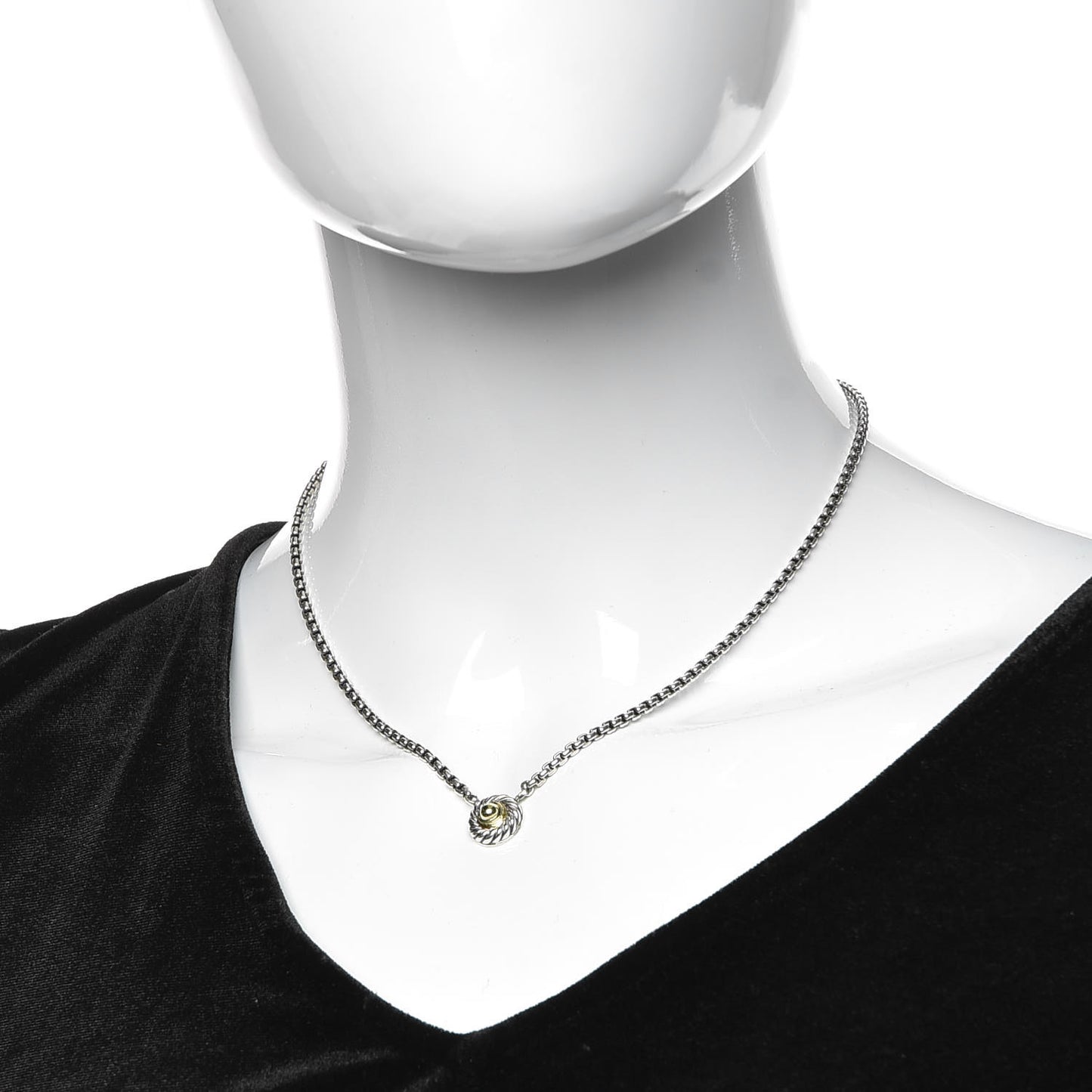 Sterling Silver 14K Yellow Gold Cookie Pendant Necklace