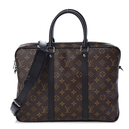 Louis Vuitton Monogram Macassar Porte-Documents Voyage PM 1 of 9