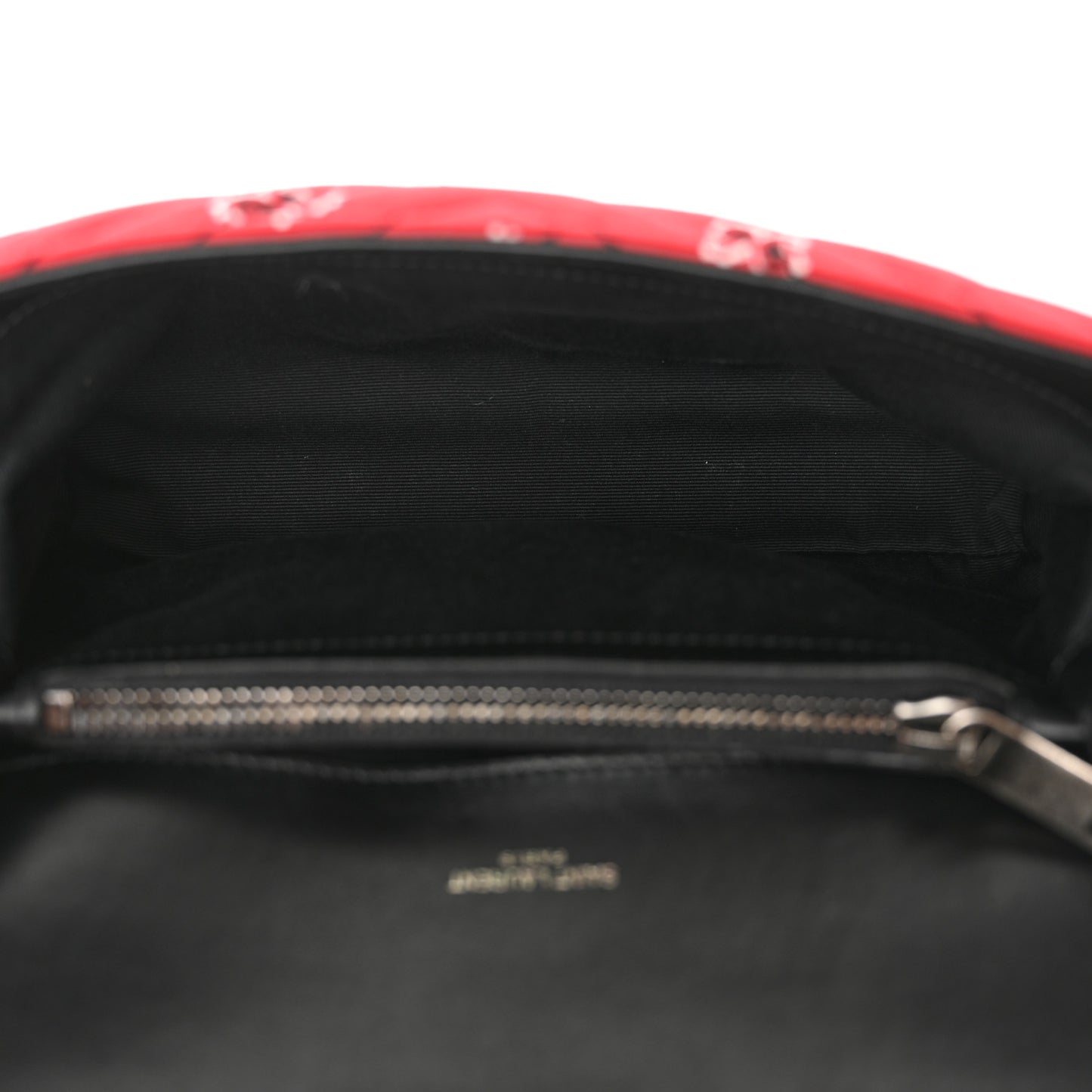 Canvas Bandana Matelasse Chevron Medium College Bag Red