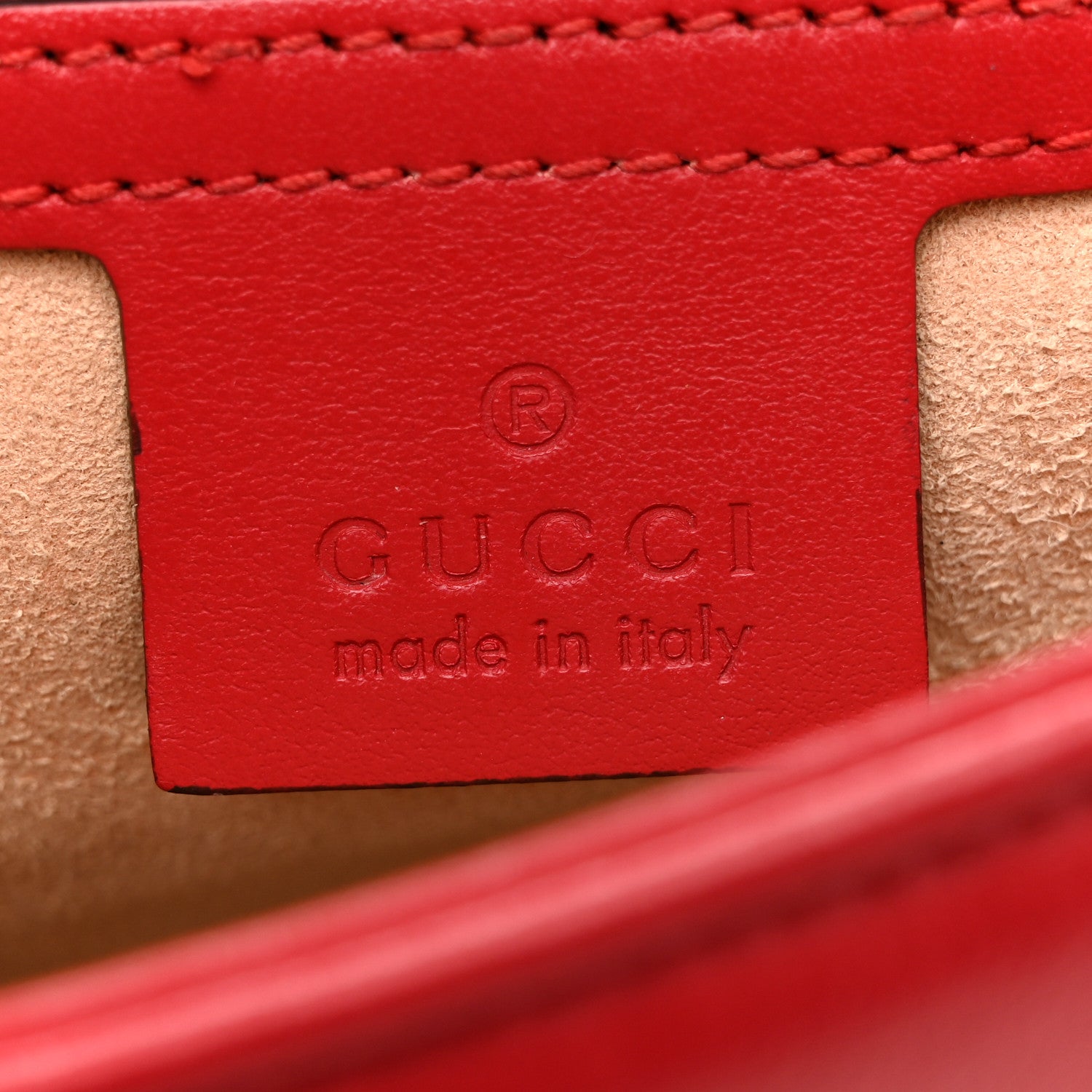 Gucci Calfskin Matelasse Small GG Marmont Shoulder Bag Hibiscus Red 6 of 13