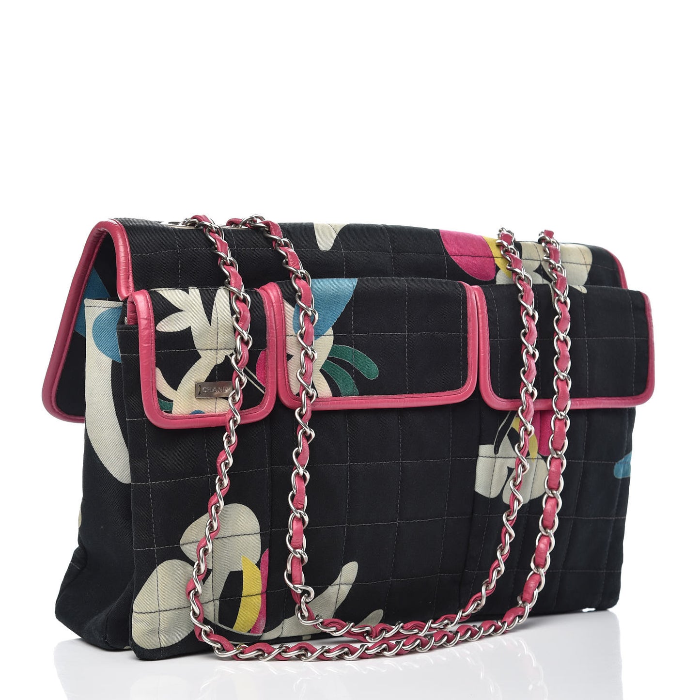 Canvas Chocolate Bar Quilted Flap Multicolor