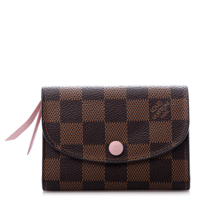 Louis Vuitton Damier Ebene Rosalie Coin Purse Rose Ballerine 1 of 7