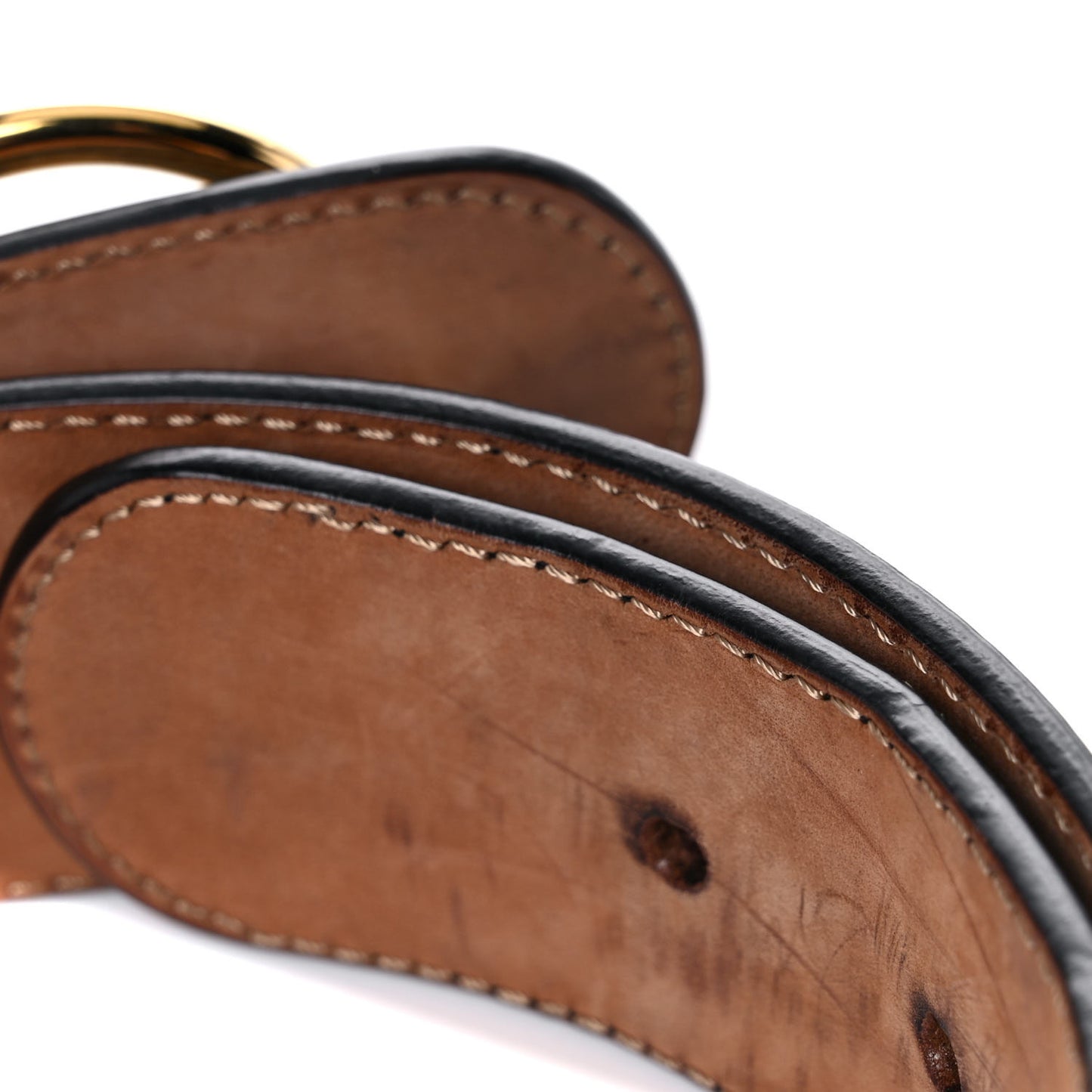 Vitello F is Fendi Bi-Color FF 1974 Embossed Belt 70 28 Maya Black