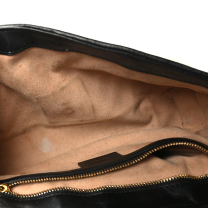 Gucci Monogram Matelasse Diagonal Small GG Marmont Shoulder Bag Beige Black 5 of 9