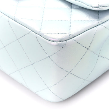 Chanel Iridescent Calfskin Quilted Mini Rectangular Flap Light Blue 11 of 11