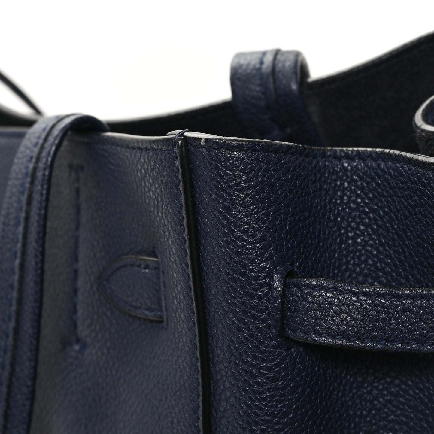 Soft Grained Calfskin Small Belt Cabas Phantom Navy