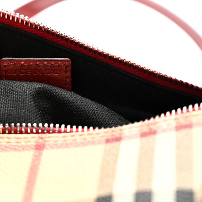 Burberry Haymarket Check Barrel Bag Red 7 of 10