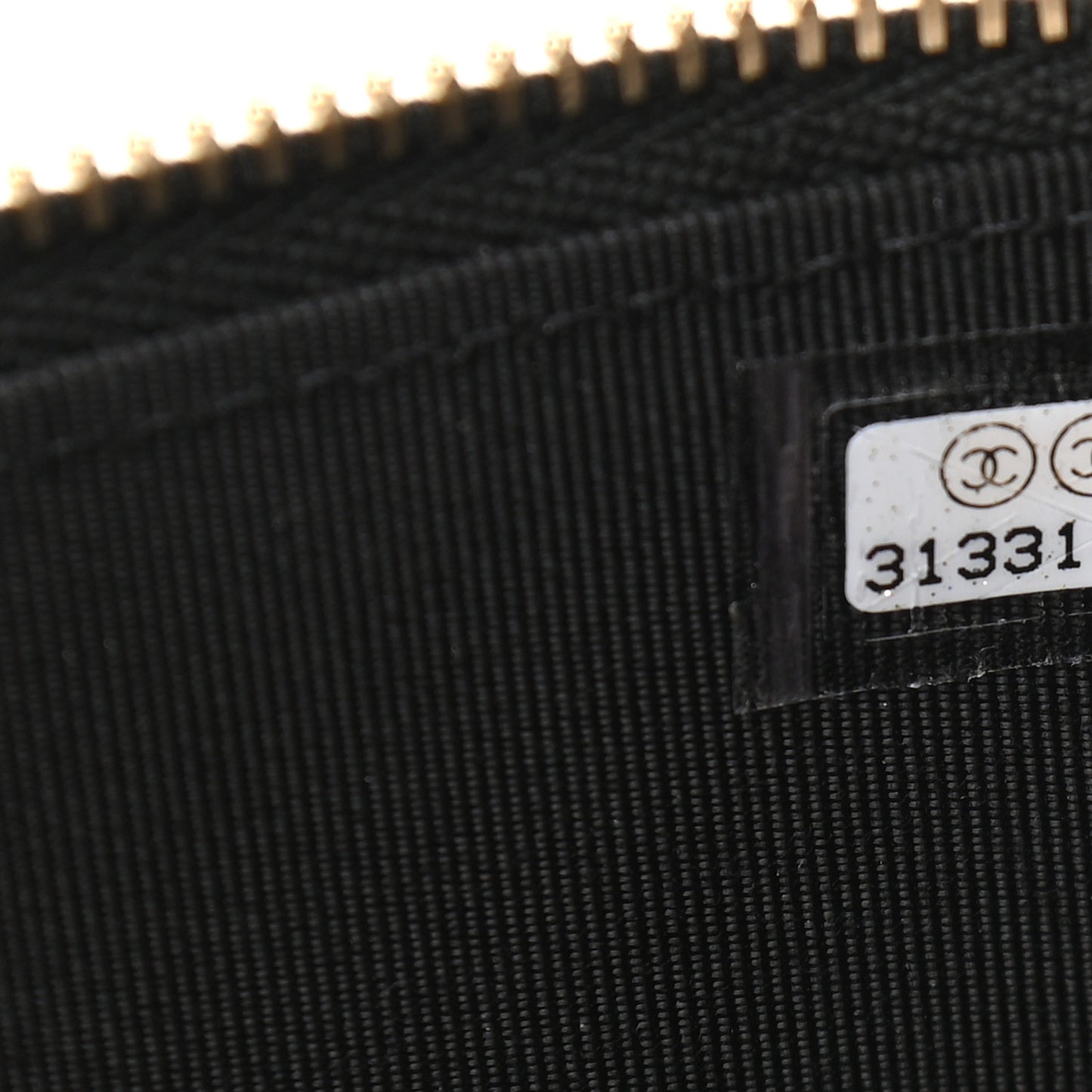 Lambskin Camellia Embossed Small Vanity Case With Chain Black