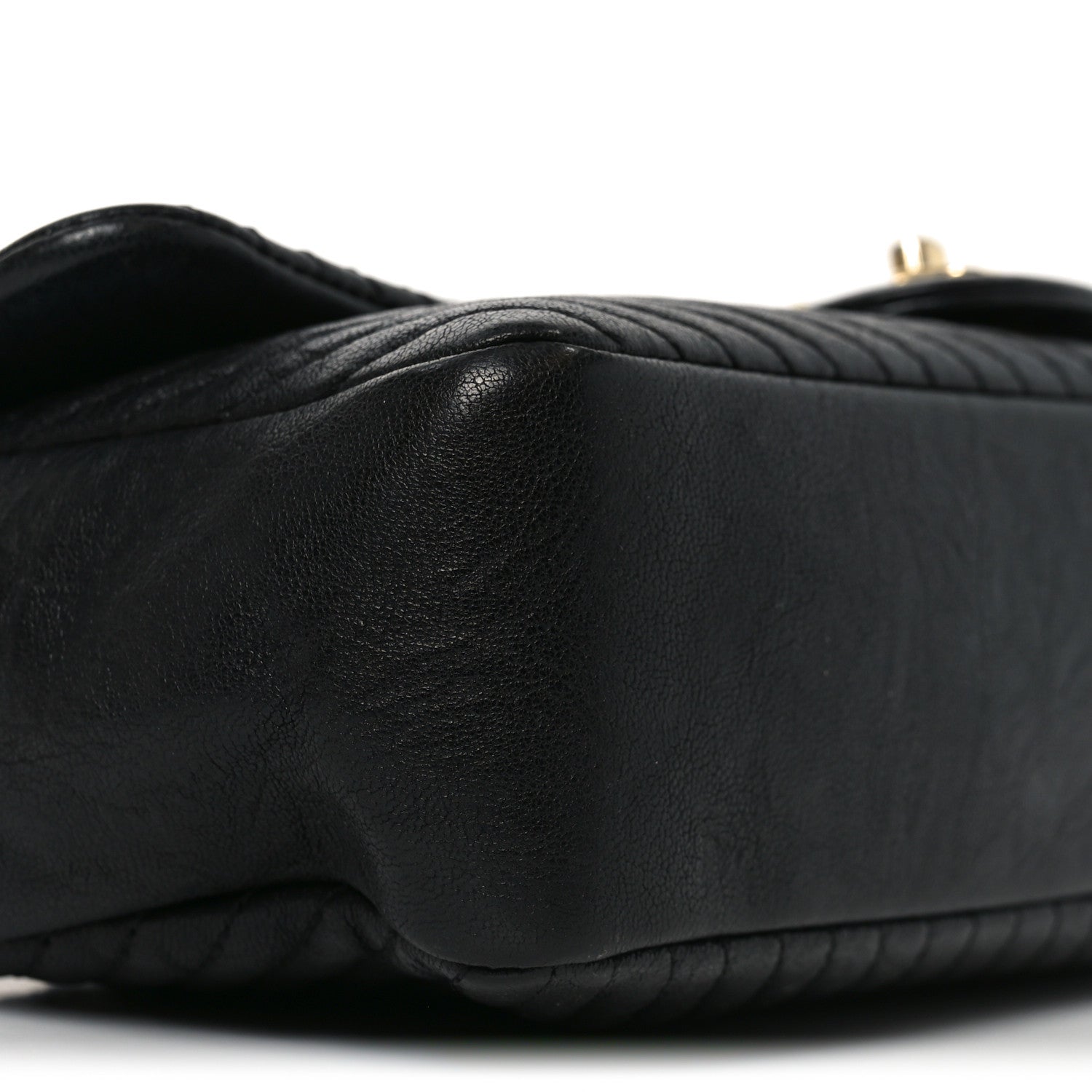 Chanel Calfskin Chevron Quilted Medium Surpique Flap Black 9 of 10