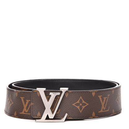 Louis Vuitton Calfskin Monogram 40mm LV Initiales Reversible Belt 90 36 Black 1 of 9