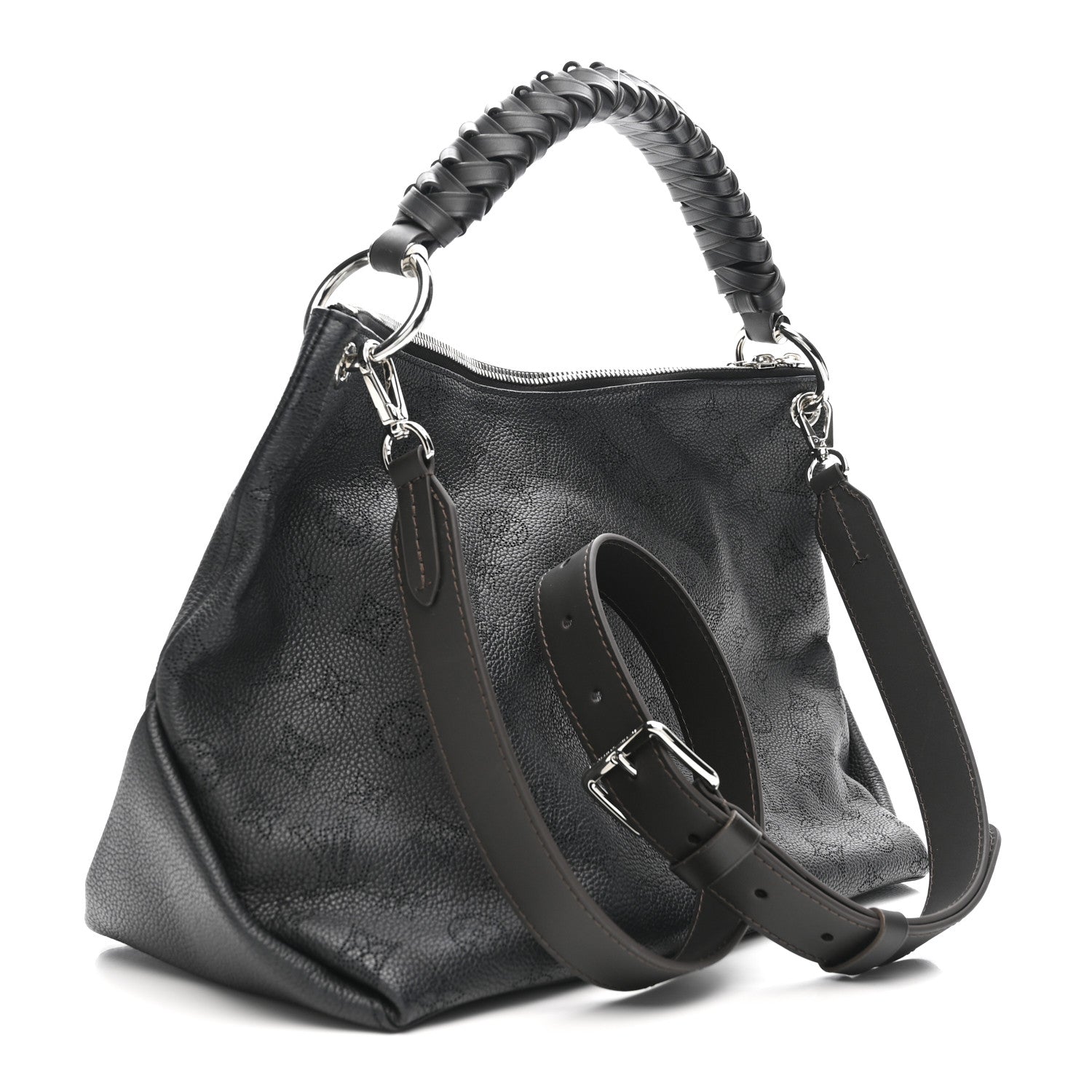 Louis Vuitton Mahina Beaubourg Hobo MM Black 3 of 12