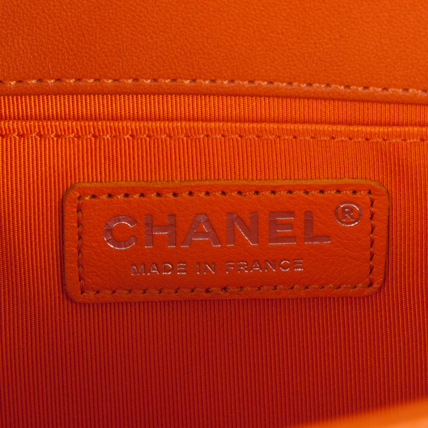 Chanel Lambskin Quilted Medium Boy Flap Orange 6 of 7