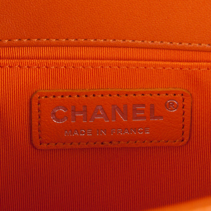 Chanel Lambskin Quilted Medium Boy Flap Orange 6 of 7