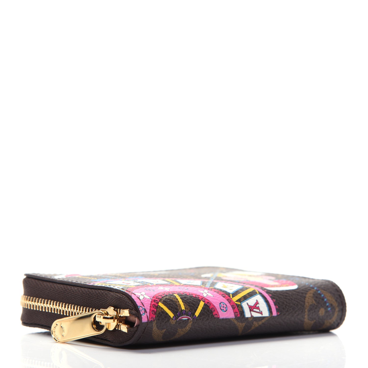 Louis Vuitton Monogram 2020 Christmas Animation Big Wheel Zippy Coin Purse Rose Ballerine 4 of 10