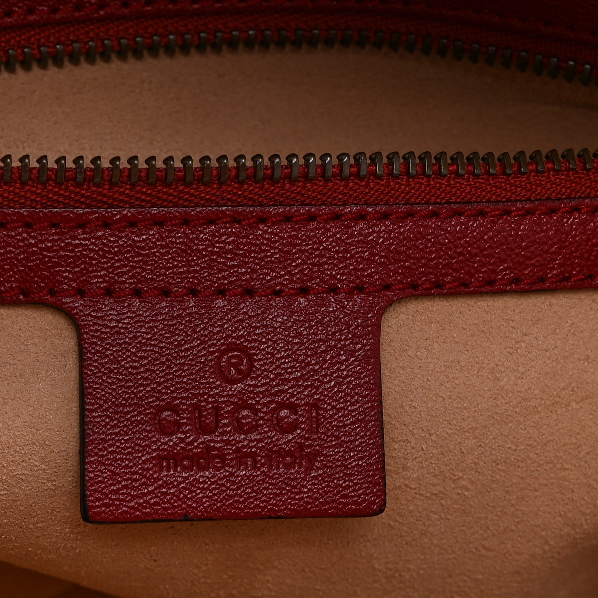 Gucci Vintage Effect Calfskin Matelasse Diagonal Small Torchon GG Marmont Bamboo Top Handle Shoulder Bag Black Romantic Cherry 6 of 11
