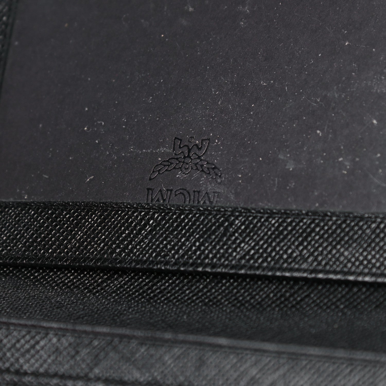MCM Saffiano Bi-Fold Vertical Wallet Black 9 of 11