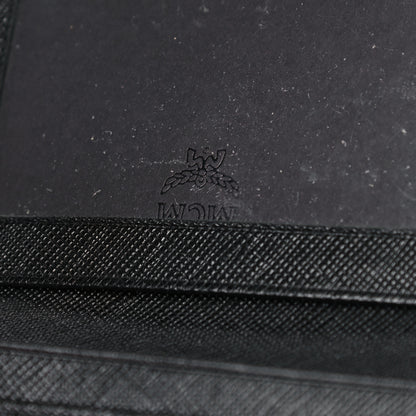 MCM Saffiano Bi-Fold Vertical Wallet Black 9 of 11