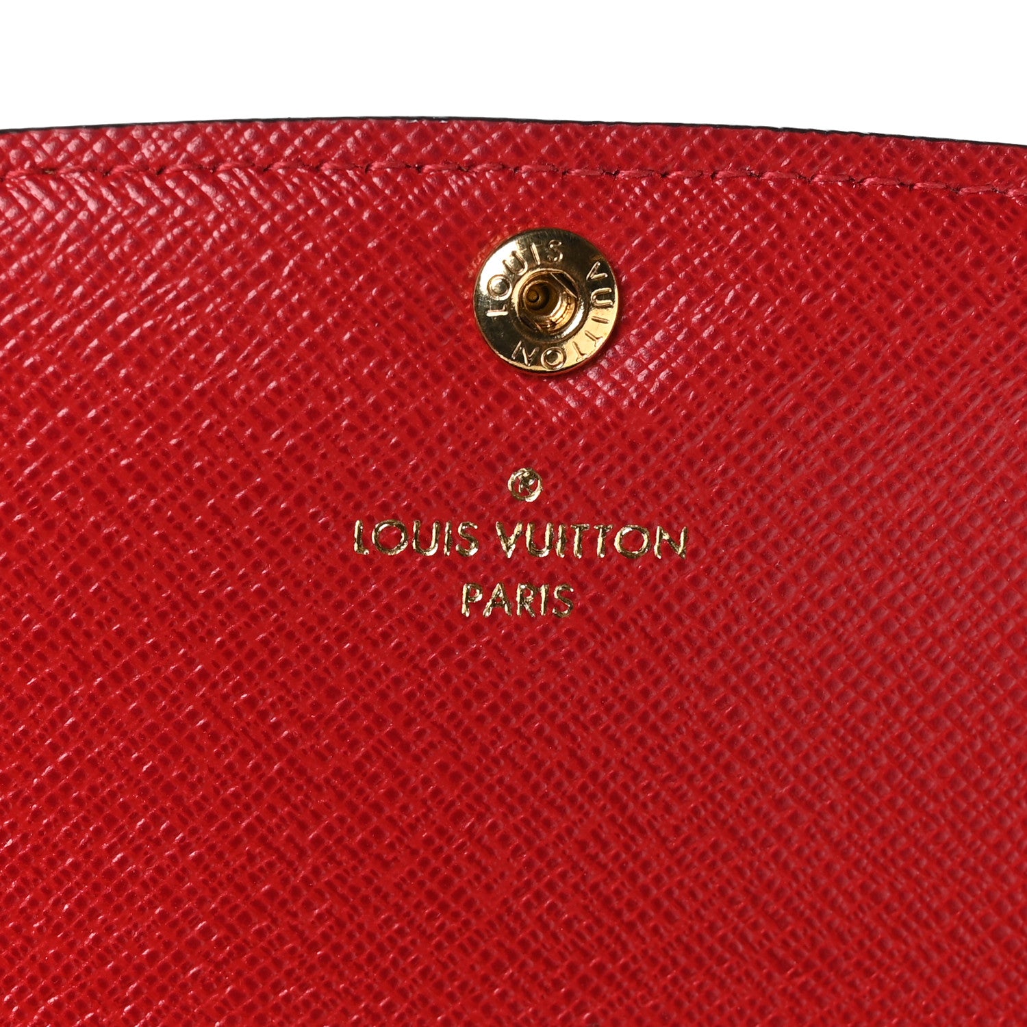 Louis Vuitton Damier Ebene Emilie Wallet Red 6 of 8